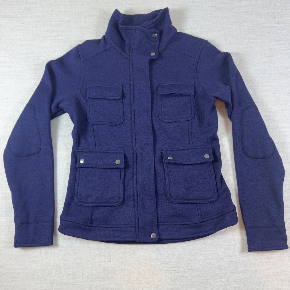 Patagonia Better Sweater Icelandic Jacket Womens Medium Navy Blue Heather Fleece